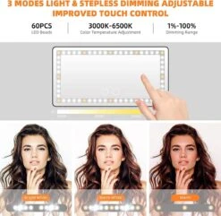 Merkloos EK Boutique 'auto Zonneklep Make-up Spiegel Met Led Verlichting' (oplaadbaar) (wit) 'make-up Spiegel Auto' 'make-up Spiegel Met Led' 'make-up Spiegel' 'make-up Spiegel Met Led' 'make-up Spiegel' -Cosmetica Korting Winkel 1200x1170 40