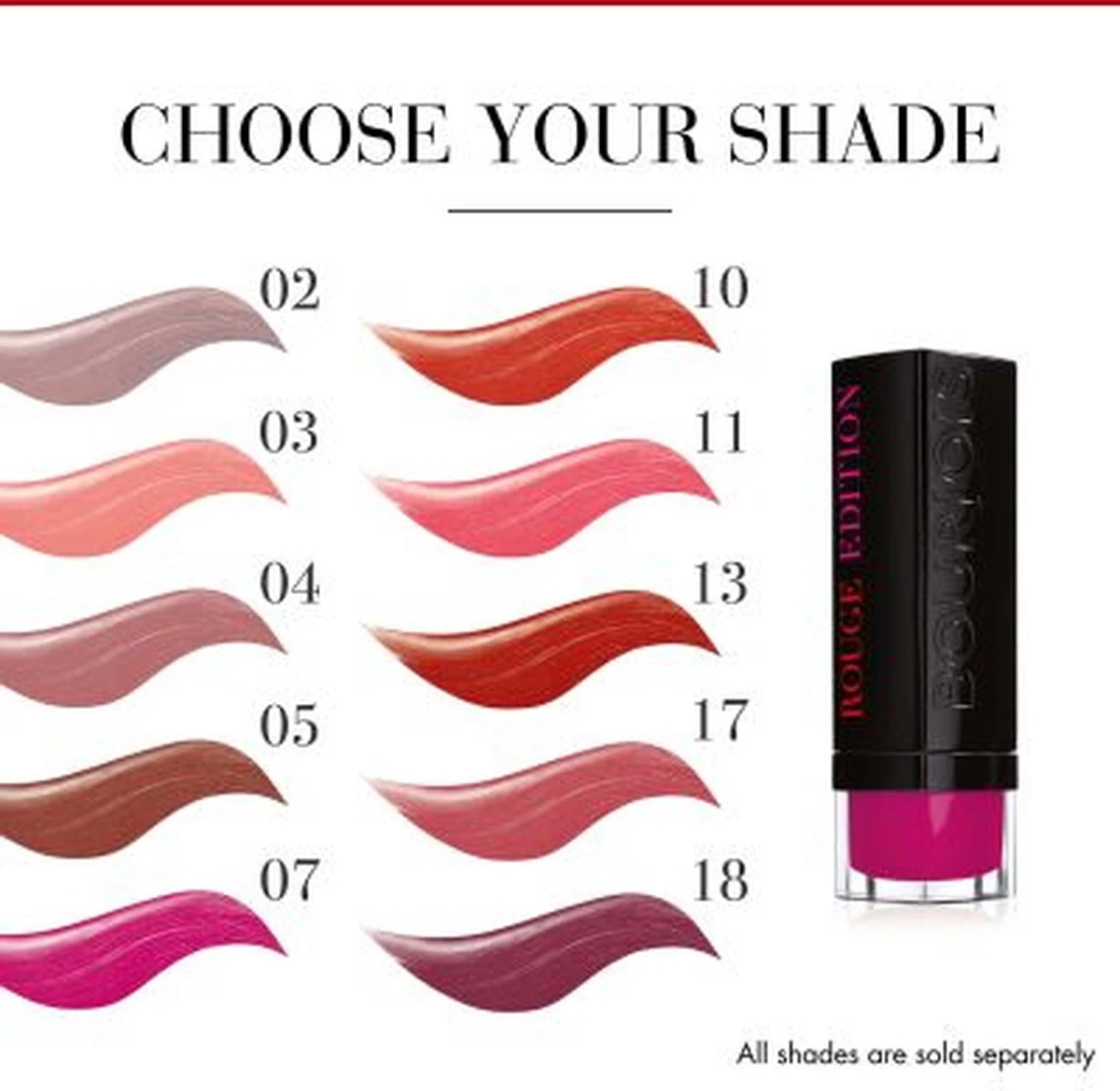 Bourjois ROUGE EDITION - 07 - Fuchsia- Rose 7 Bourjois ROUGE EDITION - 07 - Fuchsia- Rose - Afbeelding 5