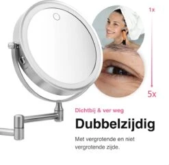 MH Products - Make Up Spiegel - Rond - Wanspiegel - Spiegellamp - 5x Vergroting - 17,5 Cm CM 12 MH Products - Make Up Spiegel - Rond - Wanspiegel - Spiegellamp - 5x Vergroting - 17,5 Cm CM -Cosmetica Korting Winkel 1200x1171 7