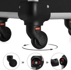 XXL PRO Visagie Beauty Case Koffer Trolley - Nagelkoffer Op Wielen Voor Makeup Of Cosmetica - Grote Uitklapbare Opbergsysteem Nagel Styliste Kapster - Zwart -Cosmetica Korting Winkel 1200x1171 9