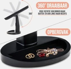 Strex Make Up Spiegel Met LED Verlichting - 3 Verlichtingsmodus - 1/10x Vergroting - 360° Verstelbaar -Cosmetica Korting Winkel 1200x1175 12