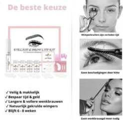 Mimlo Professionele Wimper & Wenkbrauw Lifting Set - Lash Lift Kit - Wimperlifting Set - Browlift - Permanente Wimper Kruller - Lash & Brow Lift Kit -Cosmetica Korting Winkel 1200x1176 10