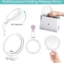 5 Inch, 20x Vergrotende Spiegel, Tweezijdige Spiegel, 20X/1x Vergroting, Opvouwbare Make-upspiegel Met Handheld/standaard, Gebruik Voor Make-up Toepassing, Pincet, En Mee-eter/smetverwijdering. (zilver) 12 5 Inch, 20x Vergrotende Spiegel, Tweezijdige Spiegel, 20X/1x Vergroting, Opvouwbare Make-upspiegel Met Handheld/standaard, Gebruik Voor Make-up Toepassing, Pincet, En Mee-eter/smetverwijdering. (zilver) -Cosmetica Korting Winkel 1200x1176 14