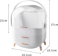 Be-Inspired® Beautycase – Make Up Organizer – Make-up Koffer – Cosmetica Tas – Met Lades – Opberger – Storage Box - Wit 18 Be-Inspired® Beautycase – Make Up Organizer – Make-up Koffer – Cosmetica Tas – Met Lades – Opberger – Storage Box - Wit -Cosmetica Korting Winkel 1200x1177 9