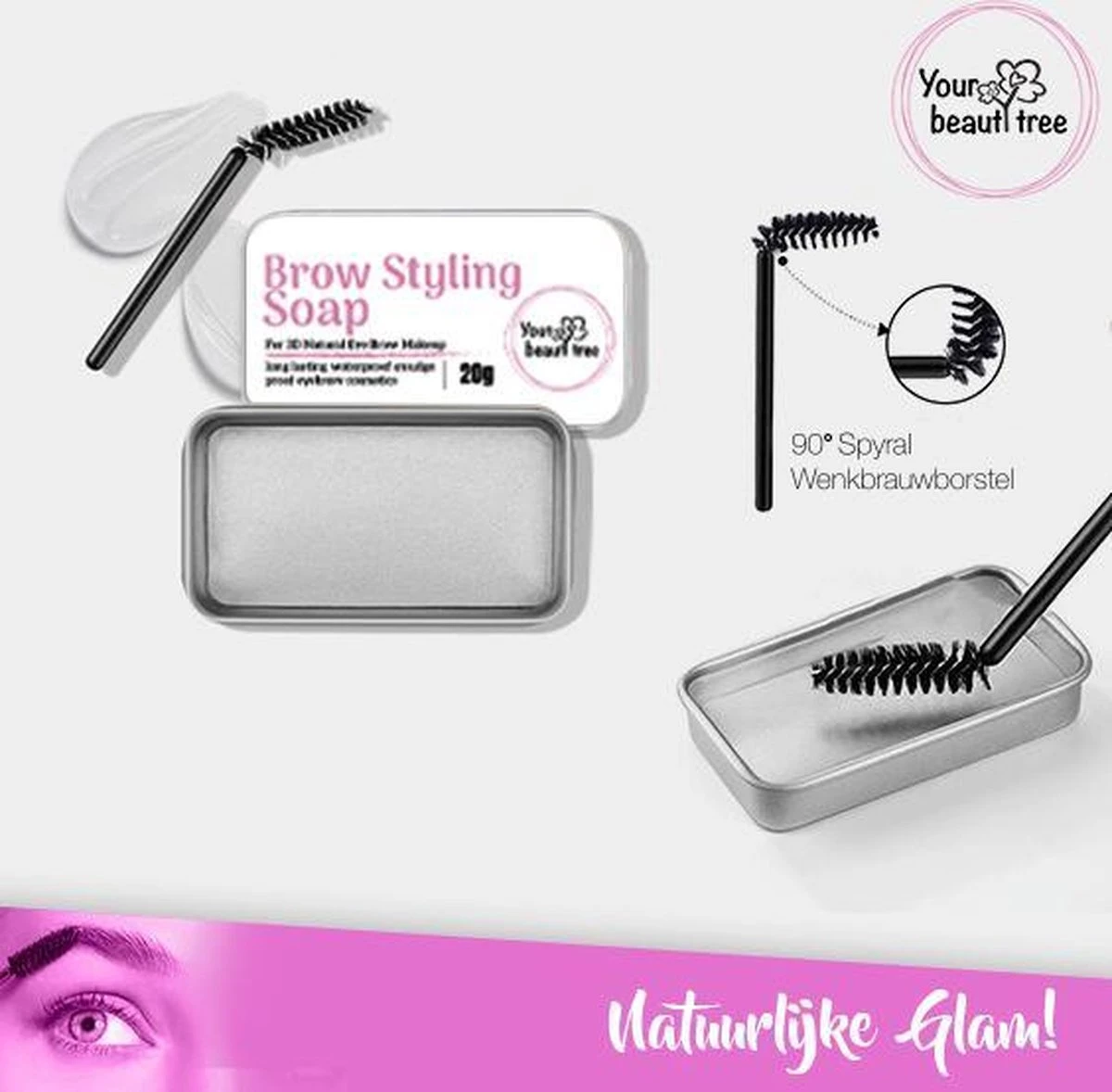Your Beauty Tree ® Brow Styling Soap - Browsoap - Wenkbrauwzeep - Brow Lamination - Wenkbrauw Zeep 6 Your Beauty Tree ® Brow Styling Soap - Browsoap - Wenkbrauwzeep - Brow Lamination - Wenkbrauw Zeep - Afbeelding 4