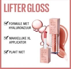 Maybelline New York - Lifter Gloss Lipgloss - 3 Moon - Roze - Glanzende Lipgloss - 5.4ml -Cosmetica Korting Winkel 1200x1179 9