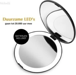 Compact Make-up Spiegel Met Tru-Daylight Verlichting - 10x Vergroting -Cosmetica Korting Winkel 1200x1181 10