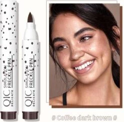 Palm QIC Freckle Pen - Sproetjes Pen - Freckle Pen - Freckles - Donker Bruin - (Gratis Levering)