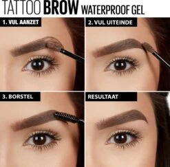 Maybelline Tattoo Brow Waterproof Wenkbrauwgel - 02 Soft Brown -Cosmetica Korting Winkel 1200x1182 13