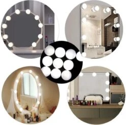 Jumalu Hollywood Spiegellampen – Spiegelverlichting Met 10 LED Lampen – Dimbare Make Up Spiegel Lamp – 4 Meter Kabel -Cosmetica Korting Winkel 1200x1183 18