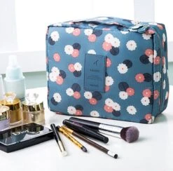 Merkloos Reis Toilet Bag Make Up Organizer - Toillettas - Cosmetica Etui - Travel Organizer - Reisartikelen - Reizen Accessoires -Cosmetica Korting Winkel 1200x1186 8