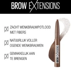 Maybelline Brow Extensions - 04 Medium Brown - Bruin Wenkbrauwpotlood - 10,5 Gr. -Cosmetica Korting Winkel 1200x1188 8