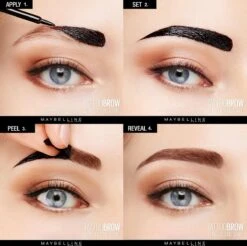 Maybelline Tattoo Brow Peel-Off Wenkbrauwgel - 3 Dark Brown - Bruin -Cosmetica Korting Winkel 1200x1193 12