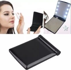 Compacte Make-up Spiegel- LED Mirror- Inklapbaar Met Verlichting- Draagbare Mini Make-up Spiegel -Cosmetica Korting Winkel 1200x1193 16