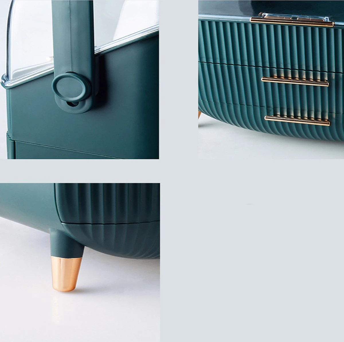 Be-Inspired® Beautycase – Make Up Organizer – Make-up Koffer – Cosmetica Tas – Met Lades – Opberger – Storage Box - Wit 7 Be-Inspired® Beautycase – Make Up Organizer – Make-up Koffer – Cosmetica Tas – Met Lades – Opberger – Storage Box - Wit - Afbeelding 5