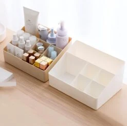 Merkloos Make-Up Organizers - Opbergdoos - Cosmetica - Beige - Sieraden - Nagelak - Make Up Organizer - Make Up Organizers -Cosmetica Korting Winkel 1200x1197 56