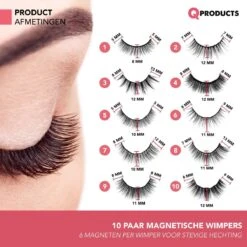 Qproducts Magnetische Wimpers - Nepwimpers - Wimperset Van 10 Wimpers 4 Eyeliners En Pincet - Inclusief Wimper Bewaardoos Met Ingebouwd Spiegeltje - Magneet Wimpers - Magnetic Lashes -Cosmetica Korting Winkel 1200x1198 45