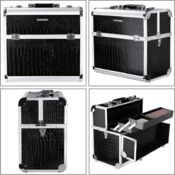 A.T. Shop Cosmeticakoffer, Make-up Koffer, Beauty Case, Bewaren Van Make-up, Nagellak. Zwart -Cosmetica Korting Winkel 1200x1198 93