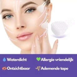 Face Lift Tape - Licht Haar - Facelift Zonder Chirurgie - Instant Eyes, Face And Neck Lift - Blond/wit/licht Haar - 40 Stuks - Transparent -Cosmetica Korting Winkel 1200x1198 97