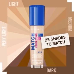 Rimmel London Match Perfection Foundation - 203 True Beige -Cosmetica Korting Winkel 1200x1200 1