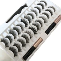 24 Magnetische Wimpers Met Eyelinerkit / 12 Paar- Herbruikbare Magnetische Wimpers - Natuurlijk Ogende Wimperspakket, 2 Buizen Magnetische Eyeliner, 3D Magnetische Nepwimperskit Met Wimperpincet - Magnetische Wimpers -Cosmetica Korting Winkel 1200x1200 1173