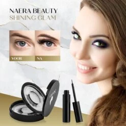 Naera Magnetische Wimpers Set - Inclusief Wimperzetter, Wimperhouder, Wimperschaar En 3 Flesjes Waterproof Eyeliner - 30 Keer Herbruikbaar - 12 Paar -Cosmetica Korting Winkel 1200x1200 1190