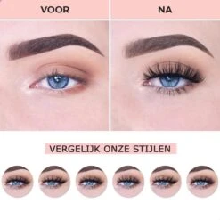 Hoge Korting - VERLUXX© - 'Quality Over Quantity' - 3D Magnetische Wimpers Incl. 1+1 GRATIS Geïoniseerde Waterproof Eyeliner & Pincet, Fake Lashes, Nepwimpers, Magnetic Lashes, Herbruikbare Realistic Wimpers -Cosmetica Korting Winkel 1200x1200 1238