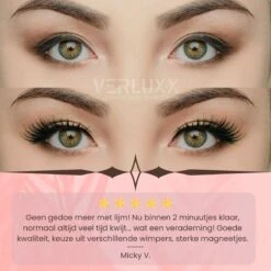 Hoge Korting - VERLUXX© - 'Quality Over Quantity' - 3D Magnetische Wimpers Incl. 1+1 GRATIS Geïoniseerde Waterproof Eyeliner & Pincet, Fake Lashes, Nepwimpers, Magnetic Lashes, Herbruikbare Realistic Wimpers -Cosmetica Korting Winkel 1200x1200 1248