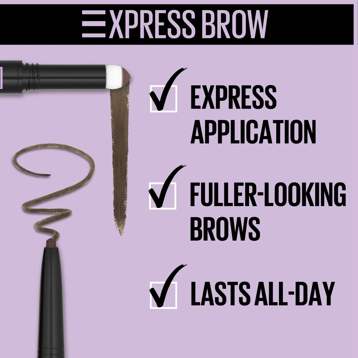 Maybelline Express Brow Duo Wenkbrauwpotlood - 05 Black Brown 17 Maybelline Express Brow Duo Wenkbrauwpotlood - 05 Black Brown - Afbeelding 15