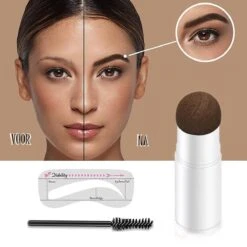 Merkloos Wenkbrauw Stempel – Brow Stamp – Stempelset – Make Up – Bruin – Incl. 34 Sjablonen – Incl. Wenkbrauw Borstel – Waterproof - Herbruikbaar - Cadeau Voor Haar -Cosmetica Korting Winkel 1200x1200 1651