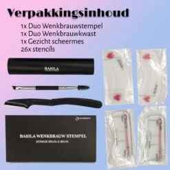 Basila® Duo Wenkbrauw Stempel Kit - Donker Bruin & Bruin - Watervast - Matte Poeder - Trimmer - 26 Stencils 8 Basila® Duo Wenkbrauw Stempel Kit - Donker Bruin & Bruin - Watervast - Matte Poeder - Trimmer - 26 Stencils -Cosmetica Korting Winkel 1200x1200 1676