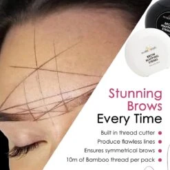 Marie-José & Co Brow Mapping String Set - Zwart & Witte Draad + 10 Vingerbeschermers - Perfect Wenkbrauwen Aftekenen Met Voorgekleurde Draad - Alternatief Voor Wenkbrauwsjablonen -Cosmetica Korting Winkel 1200x1200 1709