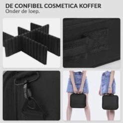 Cosmetica Koffer - Make-up Koffer Met Verstelbare Vakken - Visagie En Nagelstyliste Beauty Koffer - 26x23x9CM -Cosmetica Korting Winkel 1200x1200 1756