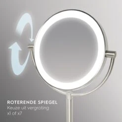 HoMedics MIR8150 Dubbelzijdige Make Up Spiegel Met Verlichting - Vrijstaand - 7x Vergroting - Spiegel Met Ringverlichting -Cosmetica Korting Winkel 1200x1200 1770