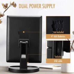 UNIQ Trifold Make Up Spiegel Met LED Verlichting En 2 Vergrootspiegels - Staande Spiegel - 21 LED-lampjes - Op Batterijen En USB (kabel Incl) - Zwart -Cosmetica Korting Winkel 1200x1200 1775