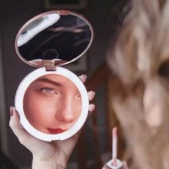 Fritzline© Make-up Spiegel | Compact | Tru-Daylight LED Verlichting | 10x Vergroting | Rond -Cosmetica Korting Winkel 1200x1200 1822