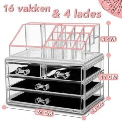 AWEMOZ Make-Up Organizer - Beauty Organizer Voor Make Up - Opbergbox - Opbergdoos Cosmetica - Sieradendoos - 20 Opbergvakken - Nagellak - Lippenstift - Transparant - Cadeau Voor Vrouw 11 AWEMOZ Make-Up Organizer - Beauty Organizer Voor Make Up - Opbergbox - Opbergdoos Cosmetica - Sieradendoos - 20 Opbergvakken - Nagellak - Lippenstift - Transparant - Cadeau Voor Vrouw -Cosmetica Korting Winkel 1200x1200 1830