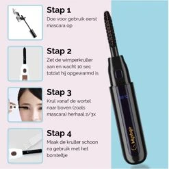 3-Delige Elektrische Wimperkruller Set – Incl. Wimperserum & Wimperborstel – Wimperlifting Set – Lash Lift – Lange, Gekrulde En Volle Wimpers – Eyelash Curler -Cosmetica Korting Winkel 1200x1200 1849