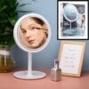 Merkloos Decopatent® Beauty Breeze Mirror - Make-Up Spiegel Met LED Verlichting & Ventilatie - 360° Draaibaar - Make Up 5x Vergrootspiegel -Cosmetica Korting Winkel 1200x1200 1873