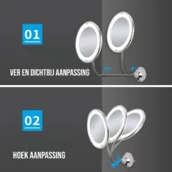 Make-Up Spiegel - 7X Vergroting - LED Licht - Make Up Spiegel Met Verlichting - Vergrootspiegel Met Zuignap - Exclusief Baterijen(Niet Ingegrepen 3AAA)3AAA -Cosmetica Korting Winkel 1200x1200 1904