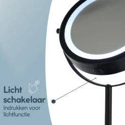 DAY Make-up Spiegel Met Verlichting - LED - 360° Draaibaar - Dubbelzijdig - 5x Vergroting - Scheerspiegel -Cosmetica Korting Winkel 1200x1200 1911