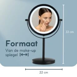 DAY Make-up Spiegel Met Verlichting - LED - 360° Draaibaar - Dubbelzijdig - 5x Vergroting - Scheerspiegel -Cosmetica Korting Winkel 1200x1200 1912