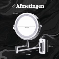 Best’Livin Led Spiegel - Badkamer - Hollywood - Visagie - Spiegellamp - Spiegelverlichting - Slimme Lampen - Oplaadbaar -Cosmetica Korting Winkel 1200x1200 1919