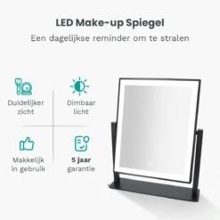 Mirlux Hollywood Spiegel Met Verlichting - Make Up - Visagie - Dimbaar LED Lampen Licht - Zwart -Cosmetica Korting Winkel 1200x1200 1930