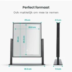 Mirlux Hollywood Spiegel Met Verlichting - Make Up - Visagie - Dimbaar LED Lampen Licht - Zwart -Cosmetica Korting Winkel 1200x1200 1933