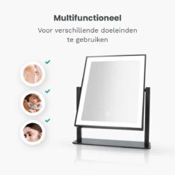 Mirlux Hollywood Spiegel Met Verlichting - Make Up - Visagie - Dimbaar LED Lampen Licht - Zwart -Cosmetica Korting Winkel 1200x1200 1935