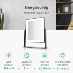 Mirlux Hollywood Spiegel Met Verlichting - Make Up - Visagie - Dimbaar LED Lampen Licht - Zwart -Cosmetica Korting Winkel 1200x1200 1936