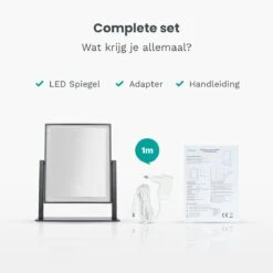 Mirlux Hollywood Spiegel Met Verlichting - Make Up - Visagie - Dimbaar LED Lampen Licht - Zwart -Cosmetica Korting Winkel 1200x1200 1937
