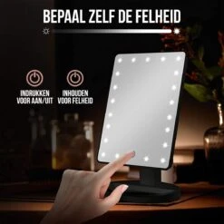 Strex Make Up Spiegel Met LED Verlichting - 3 Verlichtingsmodus - 1/10x Vergroting - 360° Verstelbaar -Cosmetica Korting Winkel 1200x1200 1957