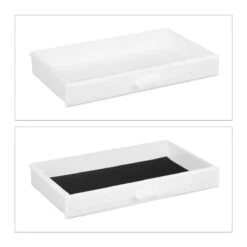 Relaxdays Make-up Organizer Klein - Stapelbaar - Sieradendoosje - Cosmetica - Opbergbox - Wit -Cosmetica Korting Winkel 1200x1200 2033